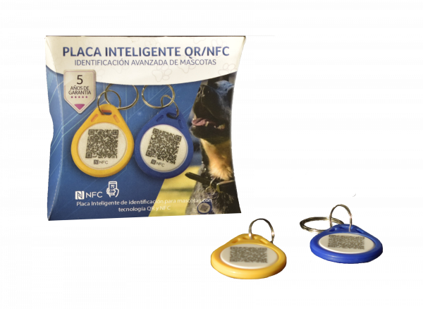 Placa Inteligente para Mascotas QR/NFC