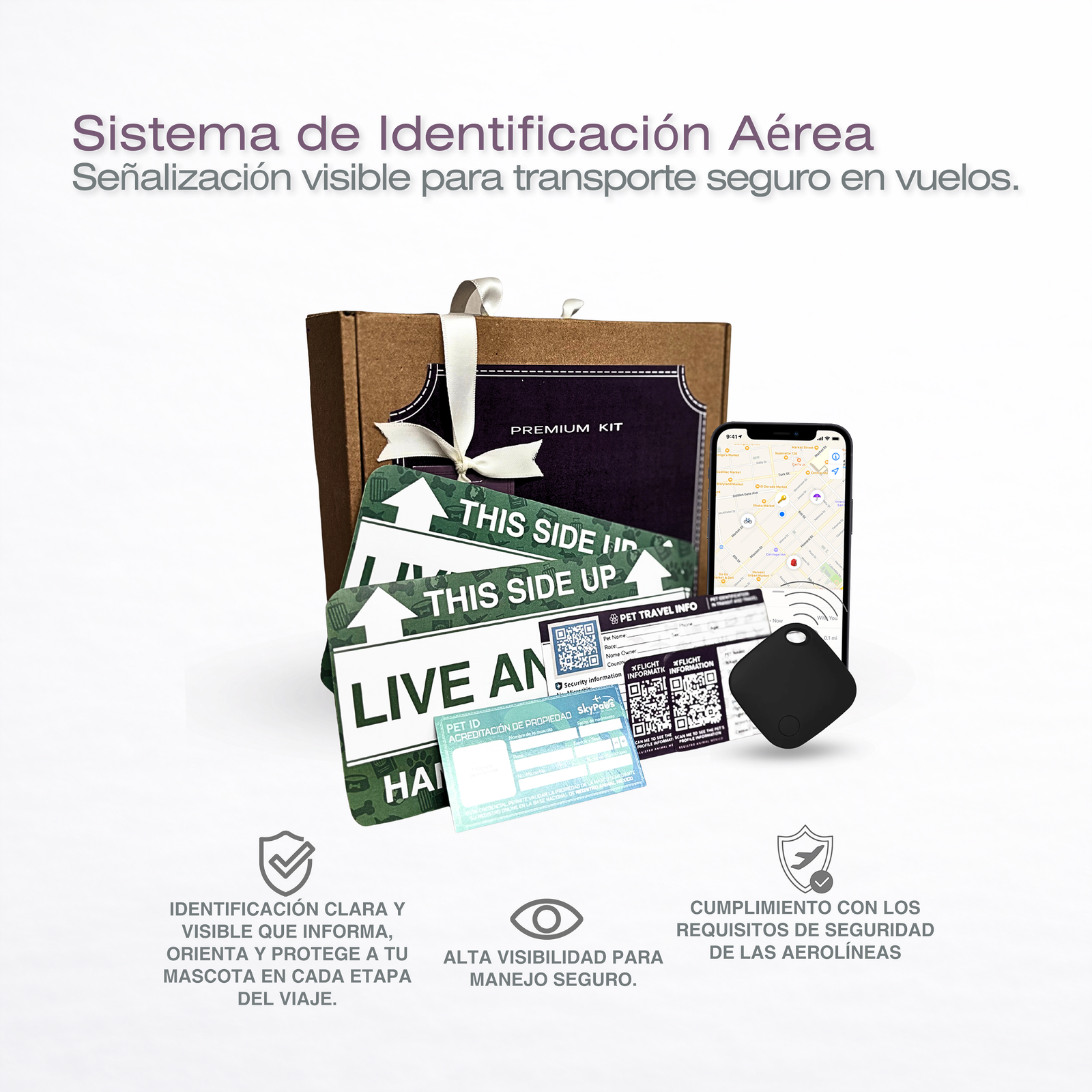 Kit Premium Viaje Mascotas Avion Cabina Y Bodega con Localizador - Imagen 4