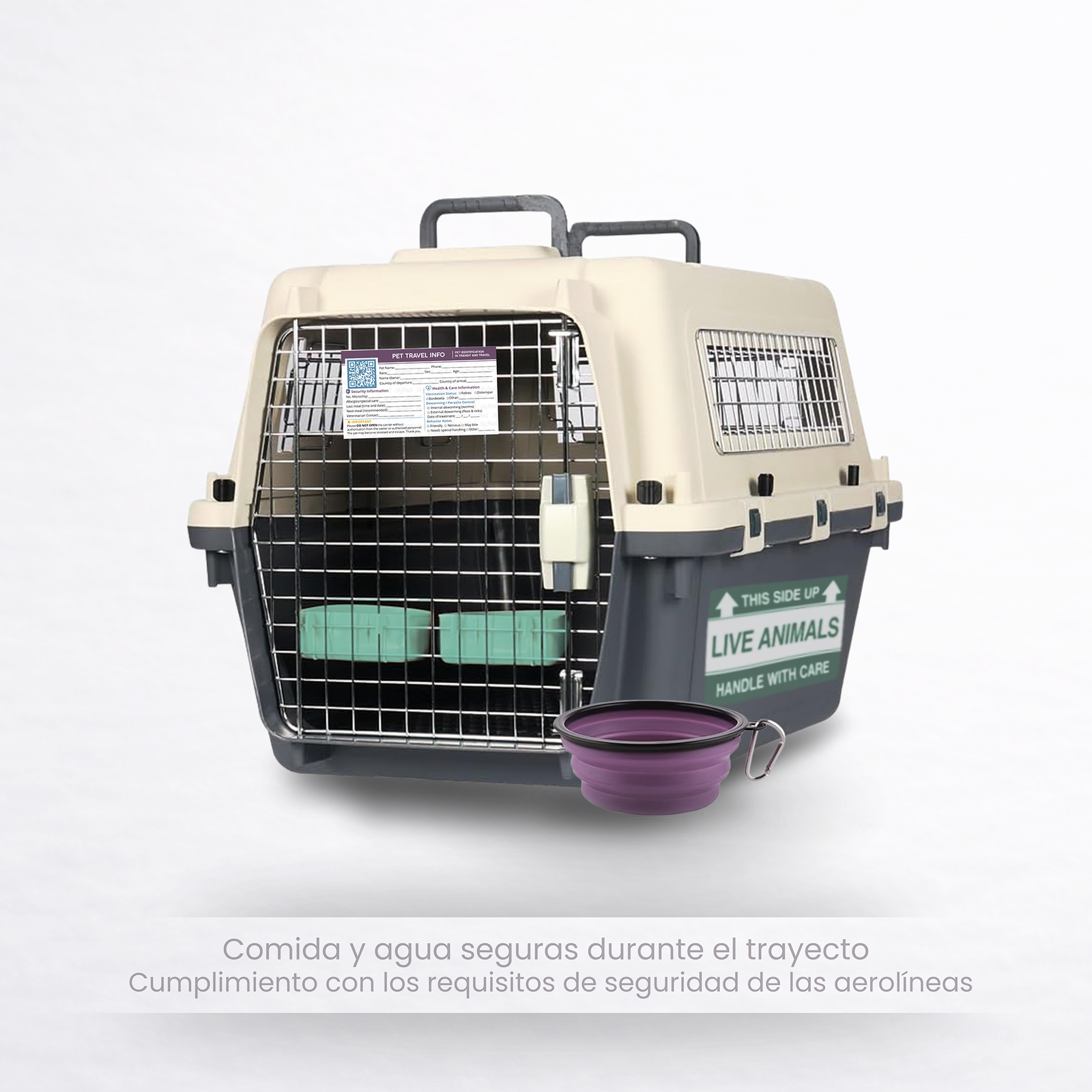 Kit Premium Viaje Mascotas Avion Cabina Y Bodega con Localizador - Imagen 7